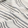 Voir la diapositive 5 : VIDAXL Couverture coton a rayures 125x150 cm Gris et Blanc
