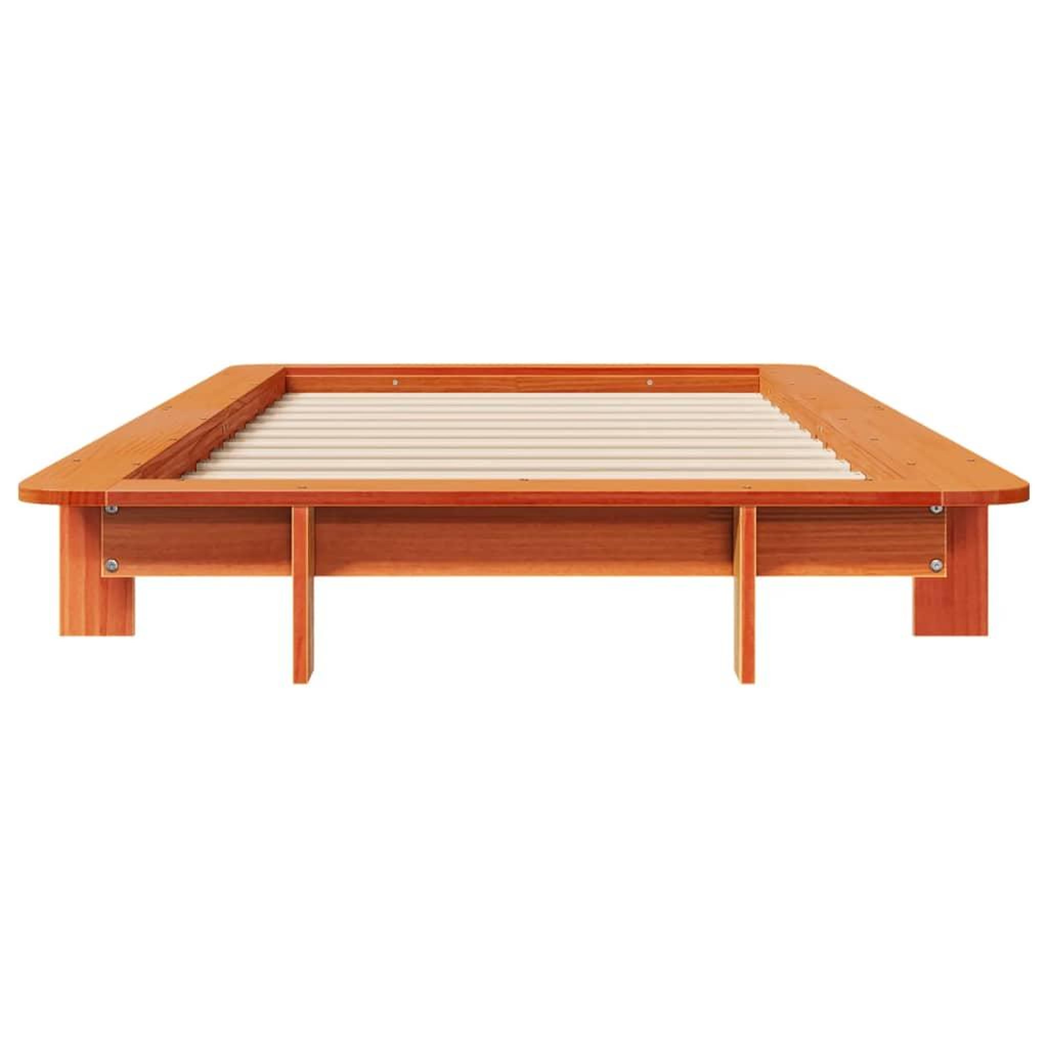 Voir la diapositive 4 : VIDAXL Cadre de lit sans matelas cire marron 75x190 cm bois pin massif