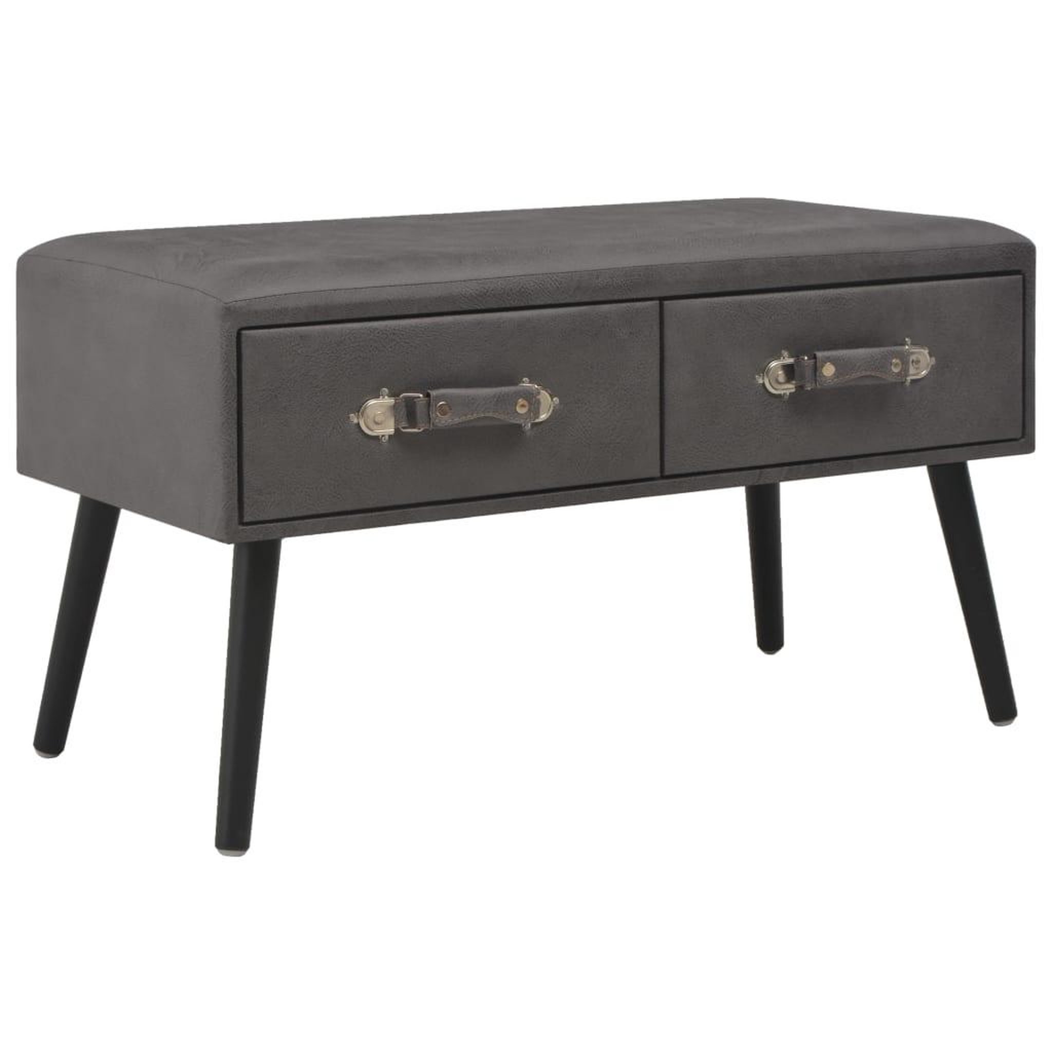 Voir la diapositive 1 : VIDAXL Table basse Gris 80x40x46 cm Similicuir