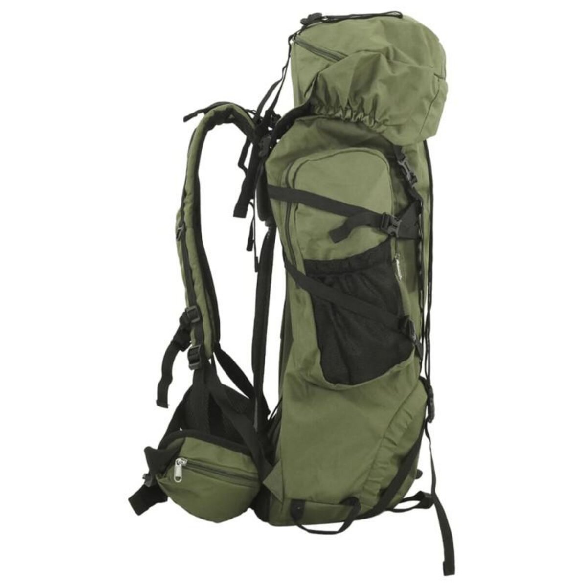 VIDAXL Sac à dos de randonnée vert armée 100 L tissu oxford