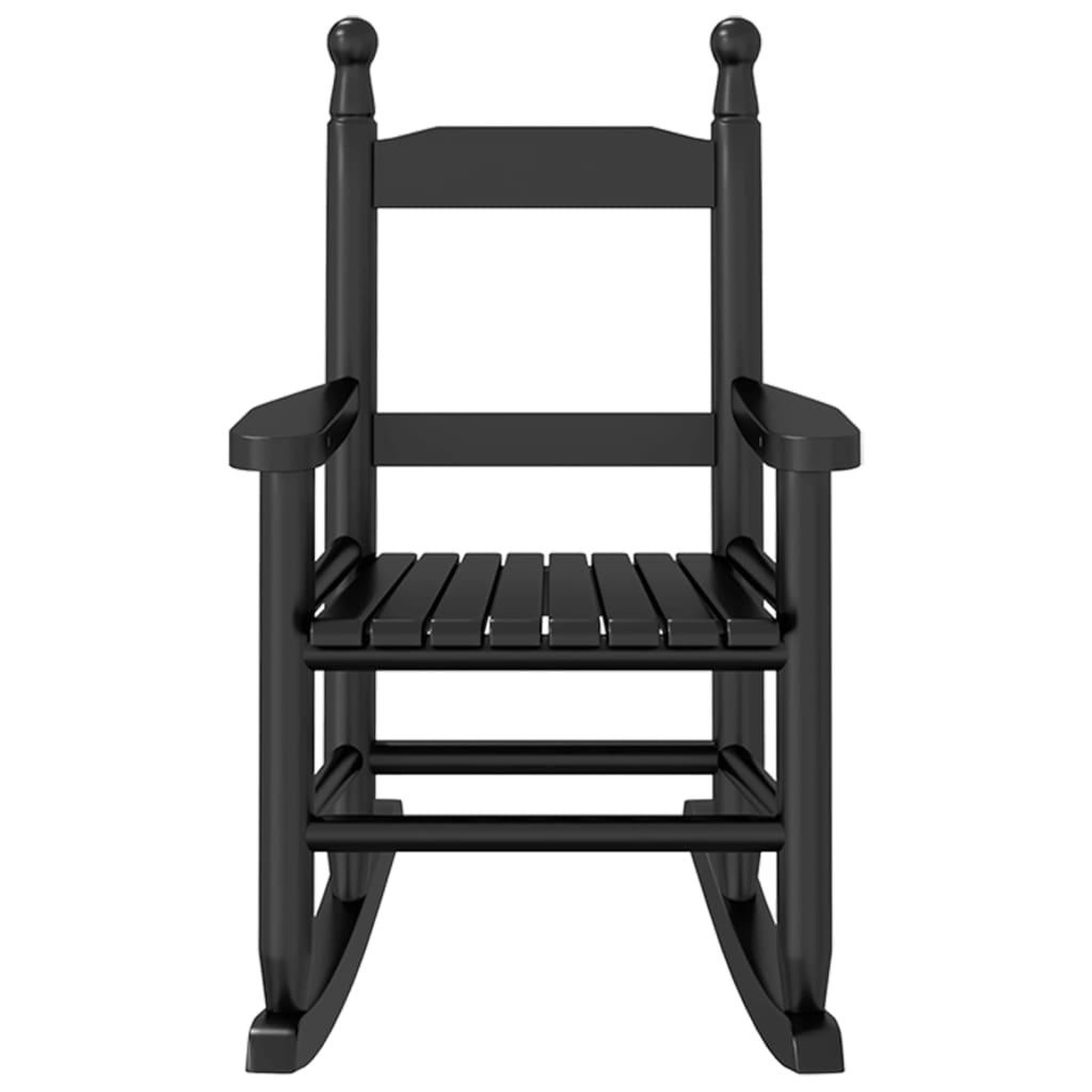 Voir la diapositive 4 : VIDAXL Chaise a bascule enfants noir bois de peuplier massif