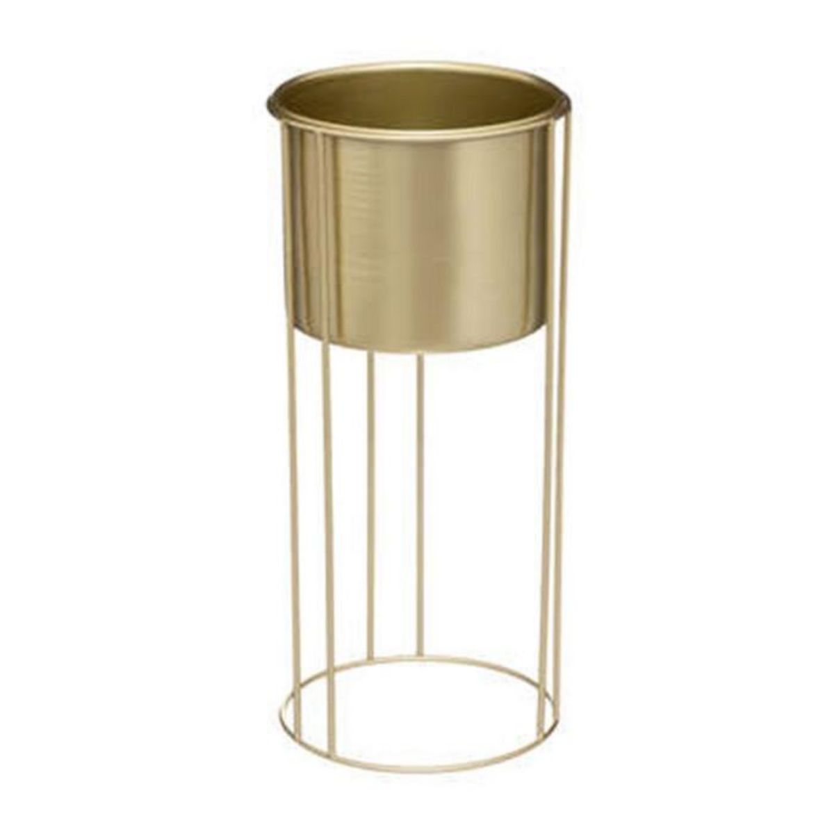 ATMOSPHERA Lot de 2 Cache-Pots sur Pied  Artif  58cm Or