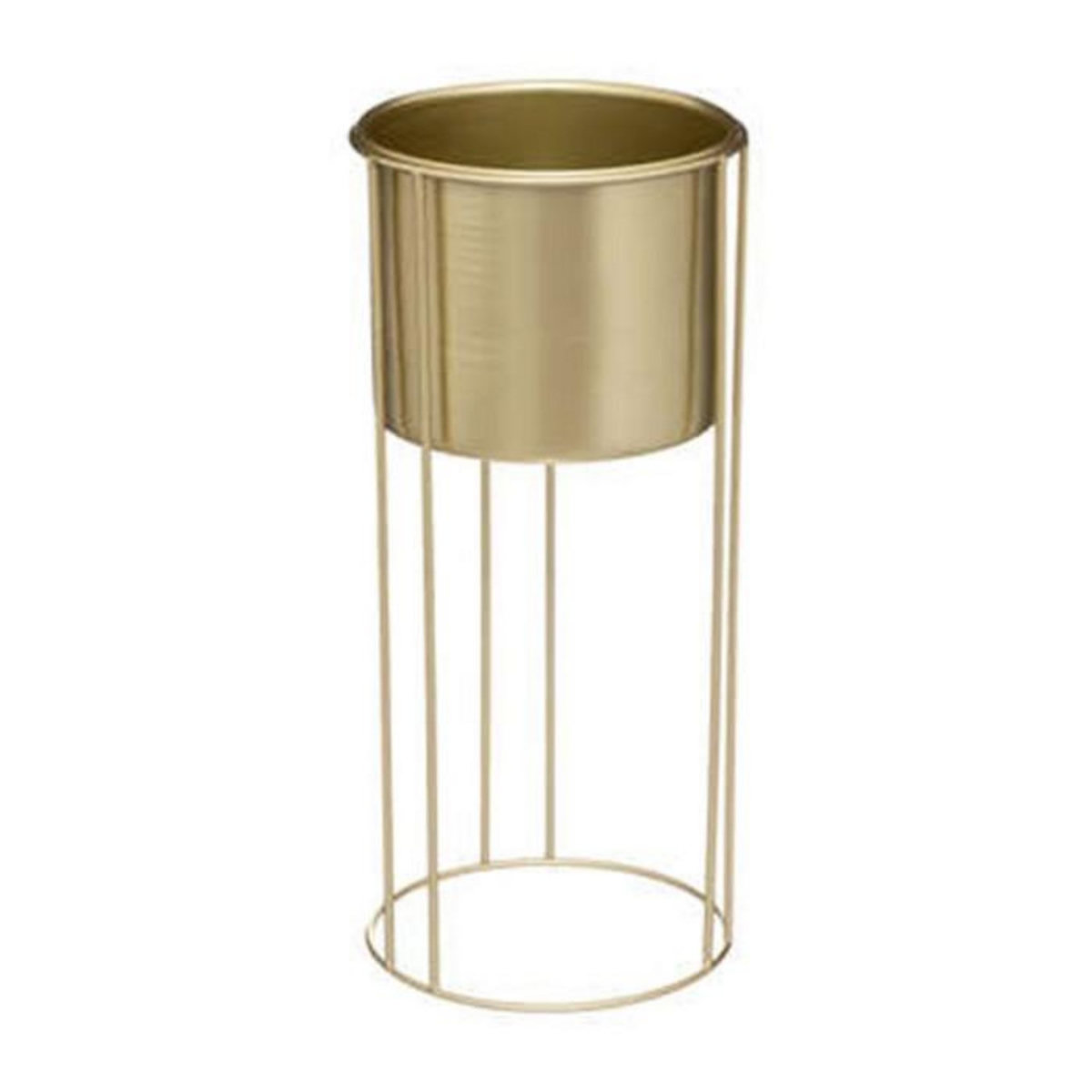 ATMOSPHERA Lot de 2 Cache-Pots sur Pied  Artif  58cm Or