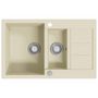 Voir la diapositive 2 : VIDAXL Evier de cuisine Granit Double lavabo Beige