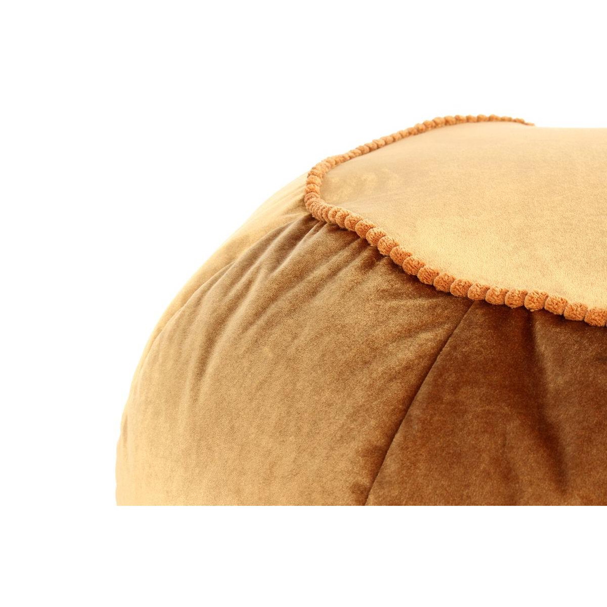 Voir la diapositive 2 : Paris Prix Pouf rond en velours  taj mahal  65cm marron