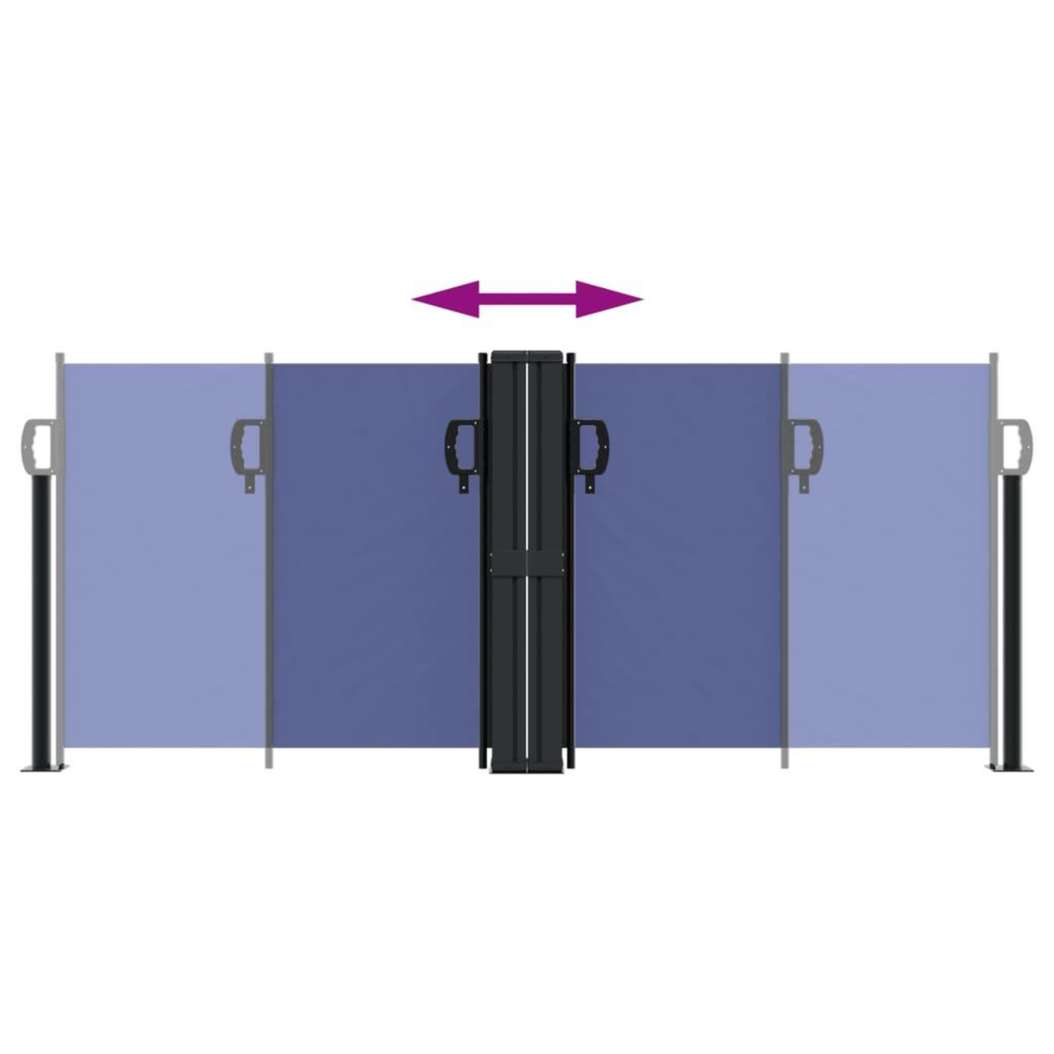 Voir la diapositive 5 : VIDAXL Auvent lateral retractable bleu 100x1000 cm