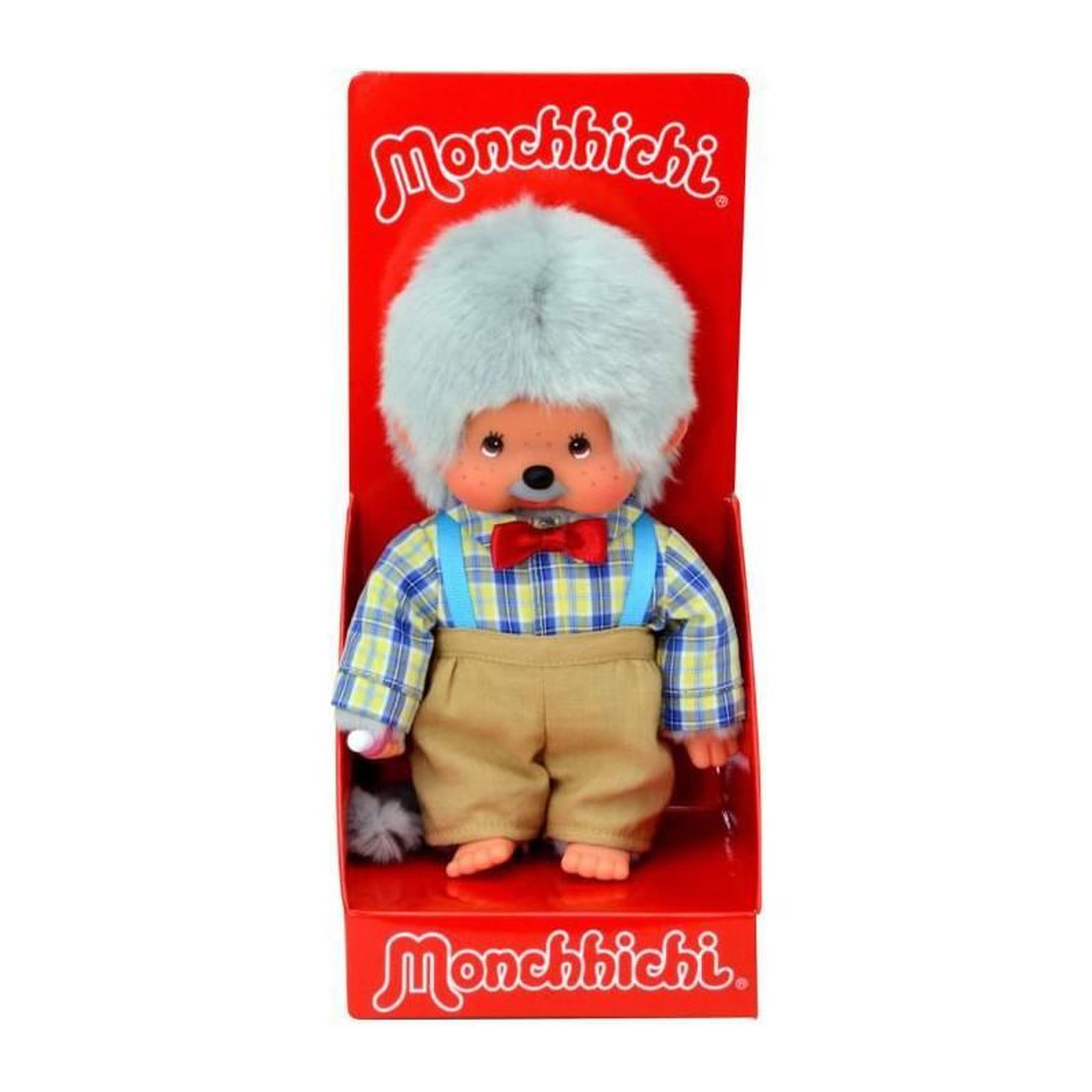 Voir la diapositive 2 : BandaÃ¯ Peluche Bandai Monchhichi Papi marron 20 cm