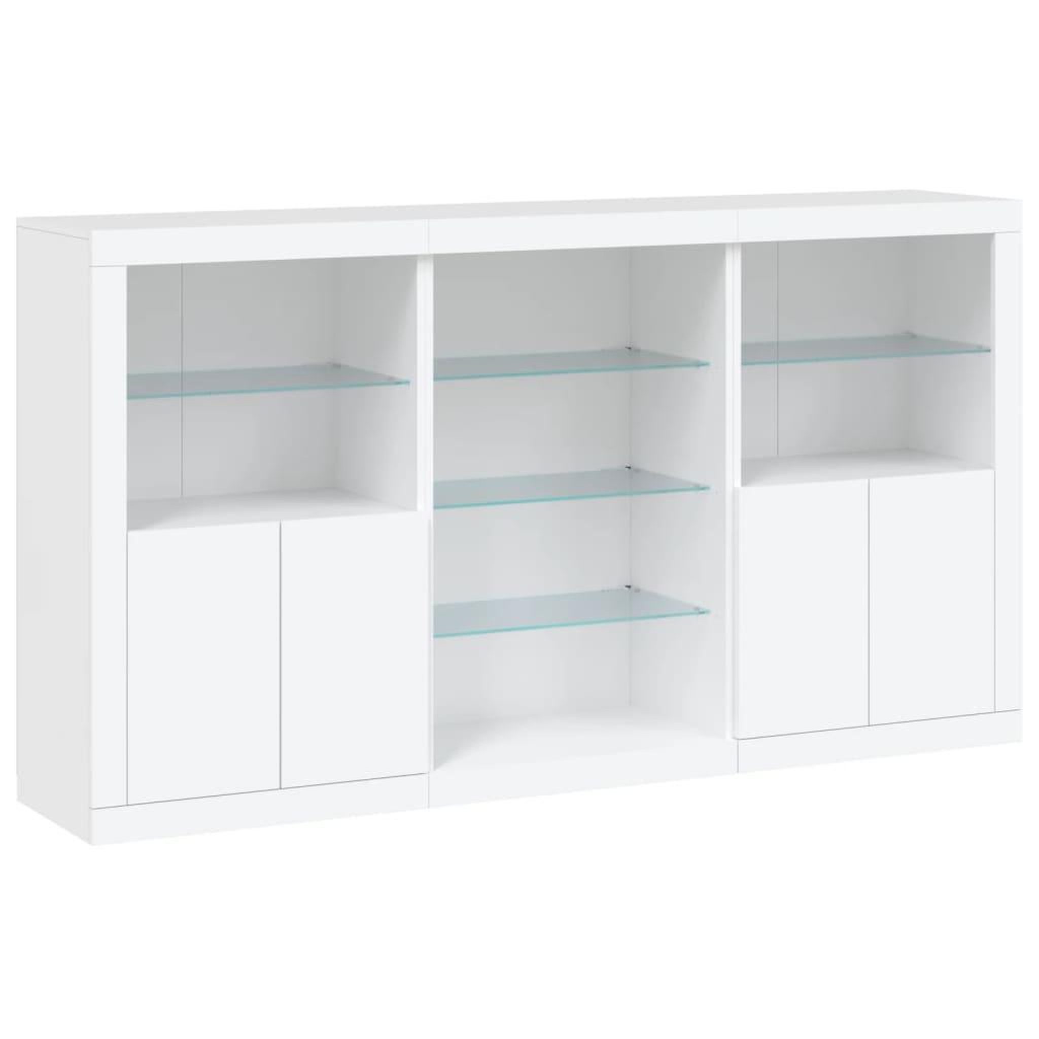 Voir la diapositive 3 : VIDAXL Buffet avec lumieres LED blanc 181,5x37x100 cm