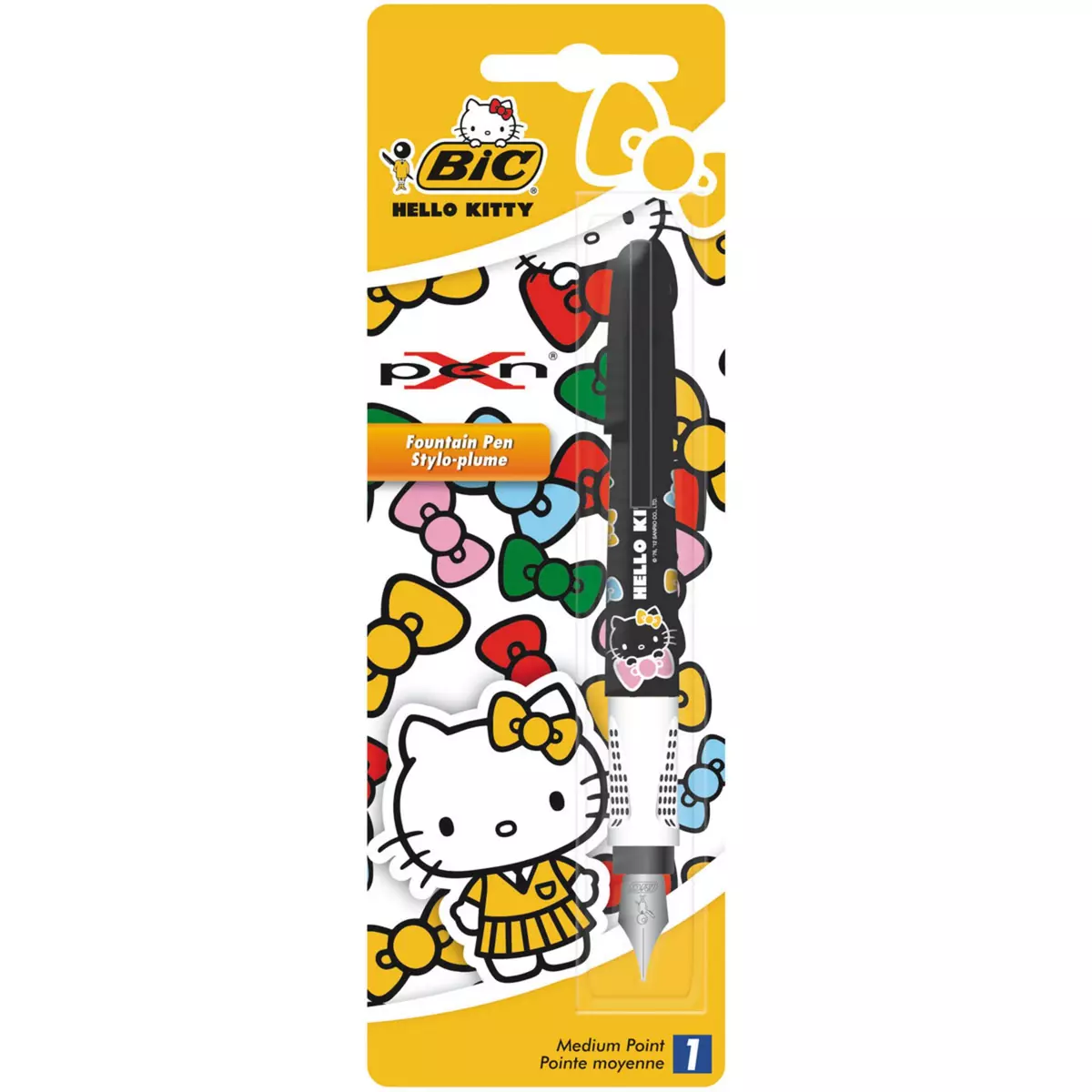 BIC Stylo plume X Pen pointe moyenne - décor Hello Kitty