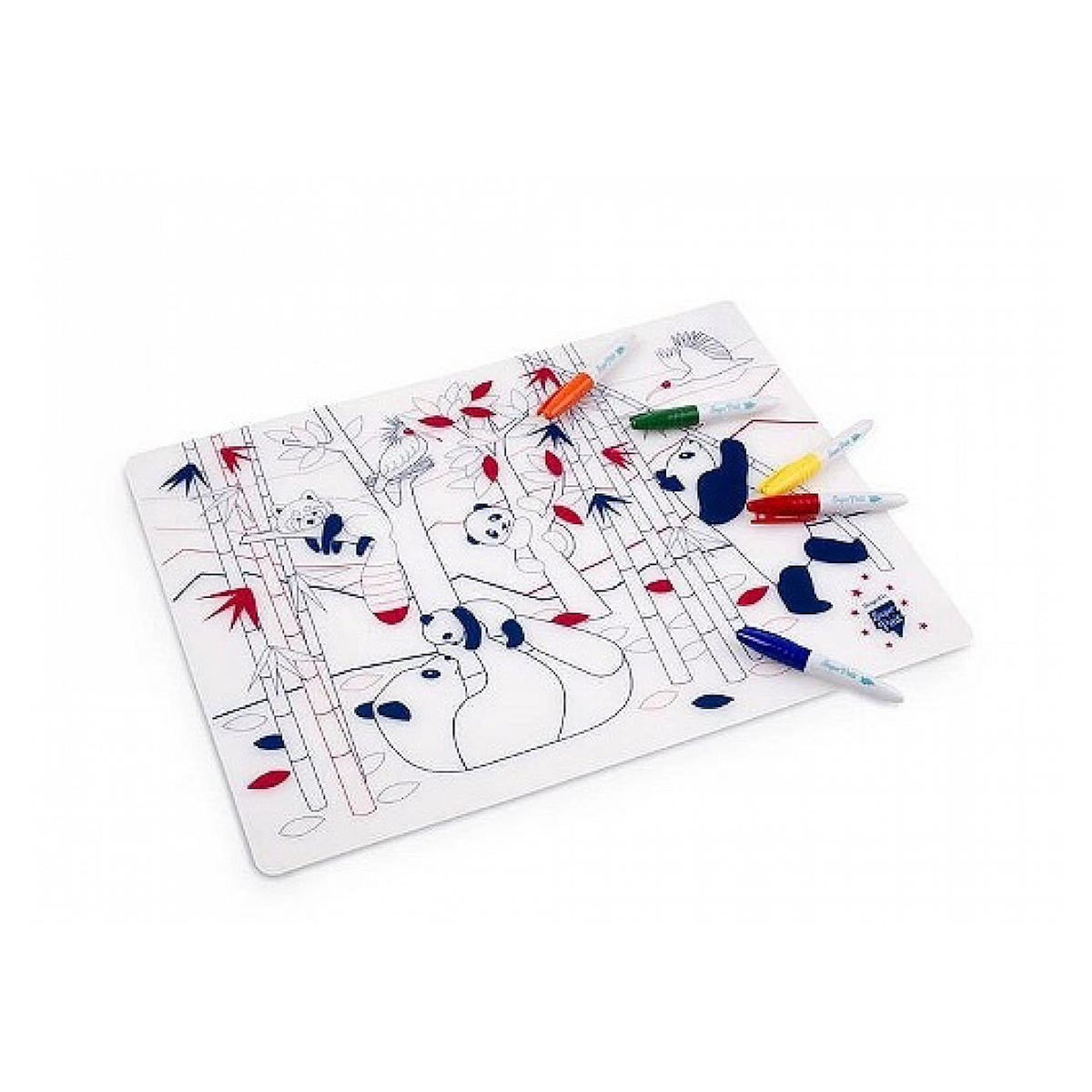 SUPER PETIT Kit Set silicone et 5 feutres WILDLIFE Panda