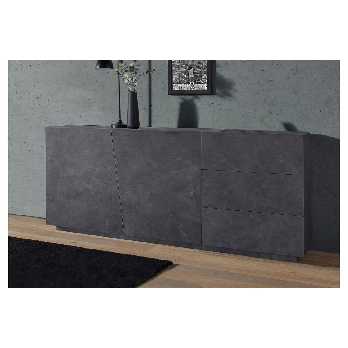 Buffet 2 portes 3 tiroirs 180cm VERONA