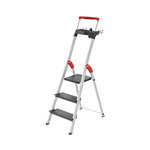 HAILO Escabeau de sécurité pliable en aluminium 3 marches larges Hailo L100