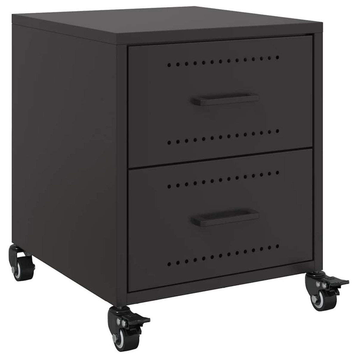 VIDAXL Table de chevet noir 36x39x43,5 cm acier