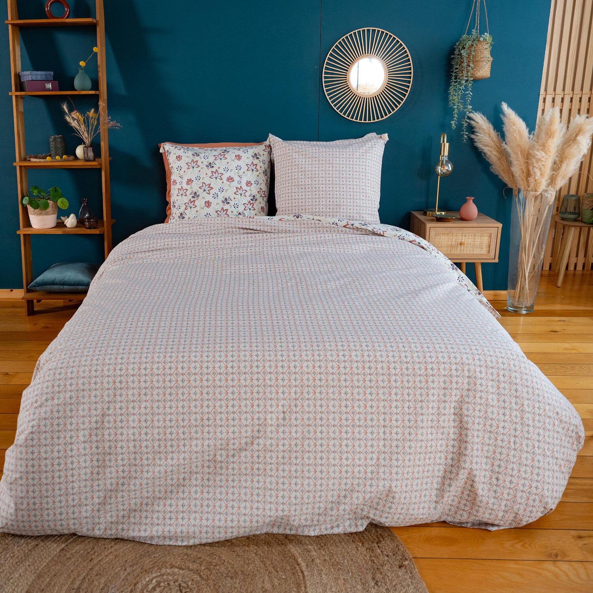 Voir la diapositive 5 : Home collection Parure de couette 3pcs 240x220cm better coton denia