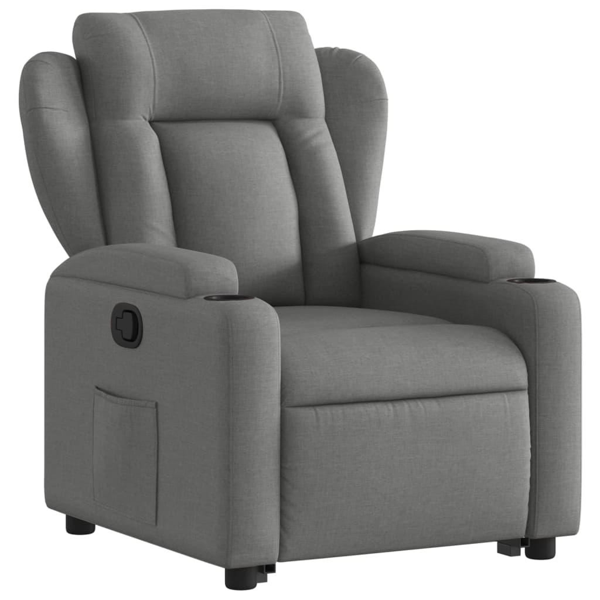 Voir la diapositive 4 : VIDAXL Fauteuil inclinable Gris fonce Tissu