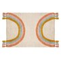 Voir la diapositive 1 : Atmosphera Kids Tapis enfant rectangulaire à pompons Arc en ciel - 100 x 150 cm - Multicolore
