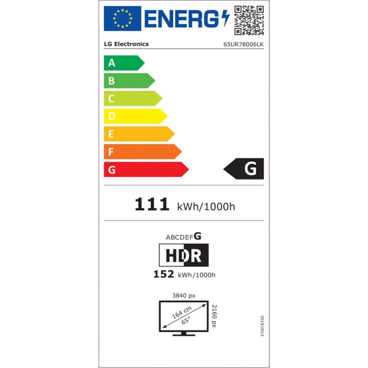 LG TV LED 65UR78