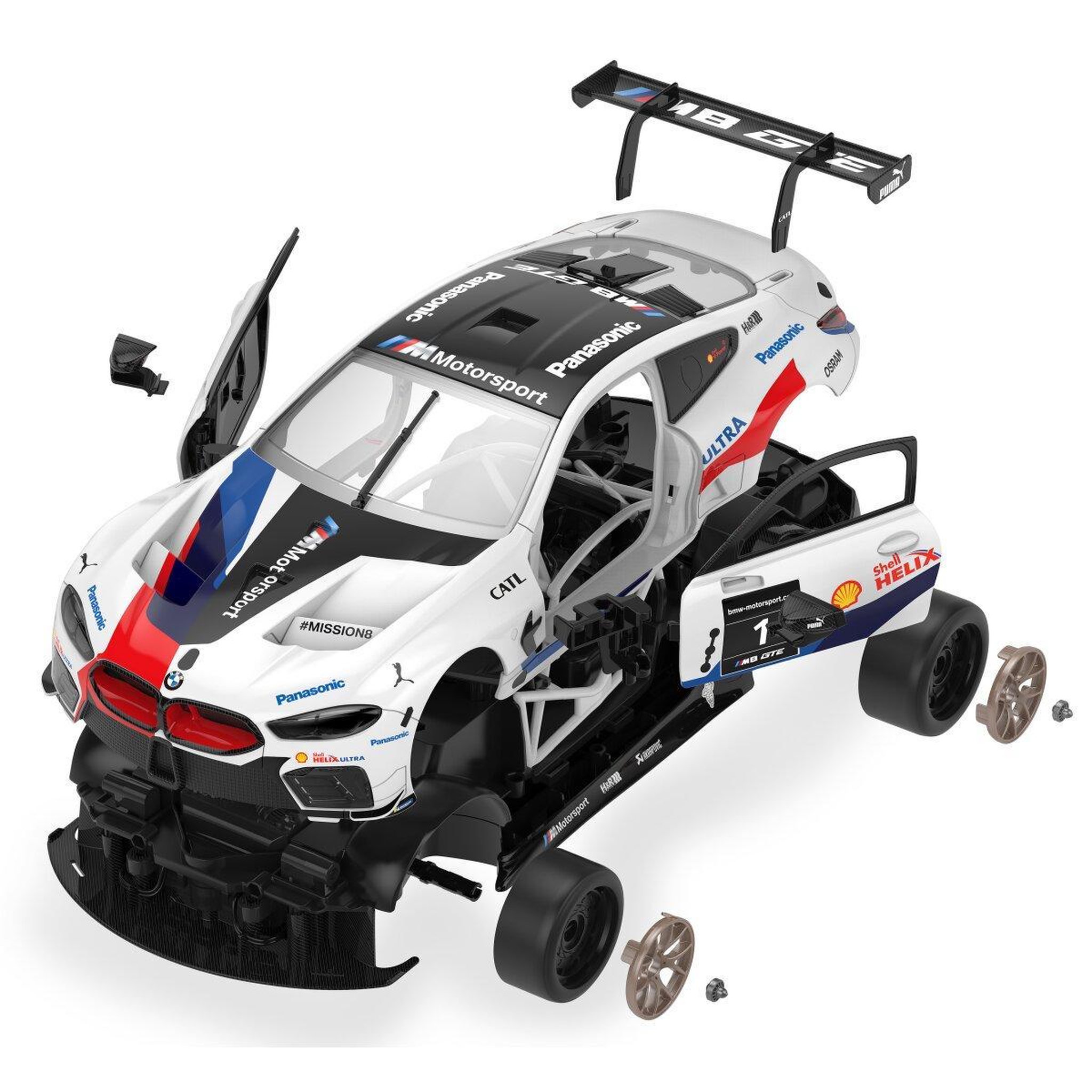 Voir la diapositive 3 : Jamara Kit de construction BMW M8 GTE 1:18 blanc