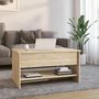 Voir la diapositive 3 : VIDAXL Table basse Chene sonoma 80x50x40 cm Bois d'ingenierie