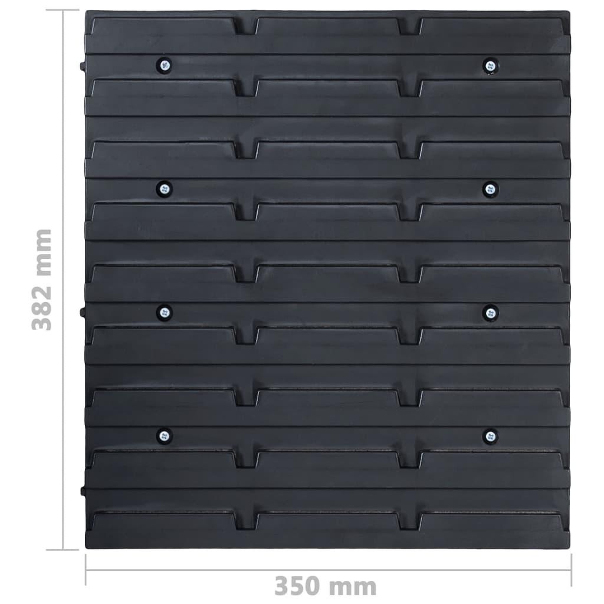 Voir la diapositive 6 : VIDAXL Kit de bacs de stockage et panneaux muraux 141pcs rouge et noir
