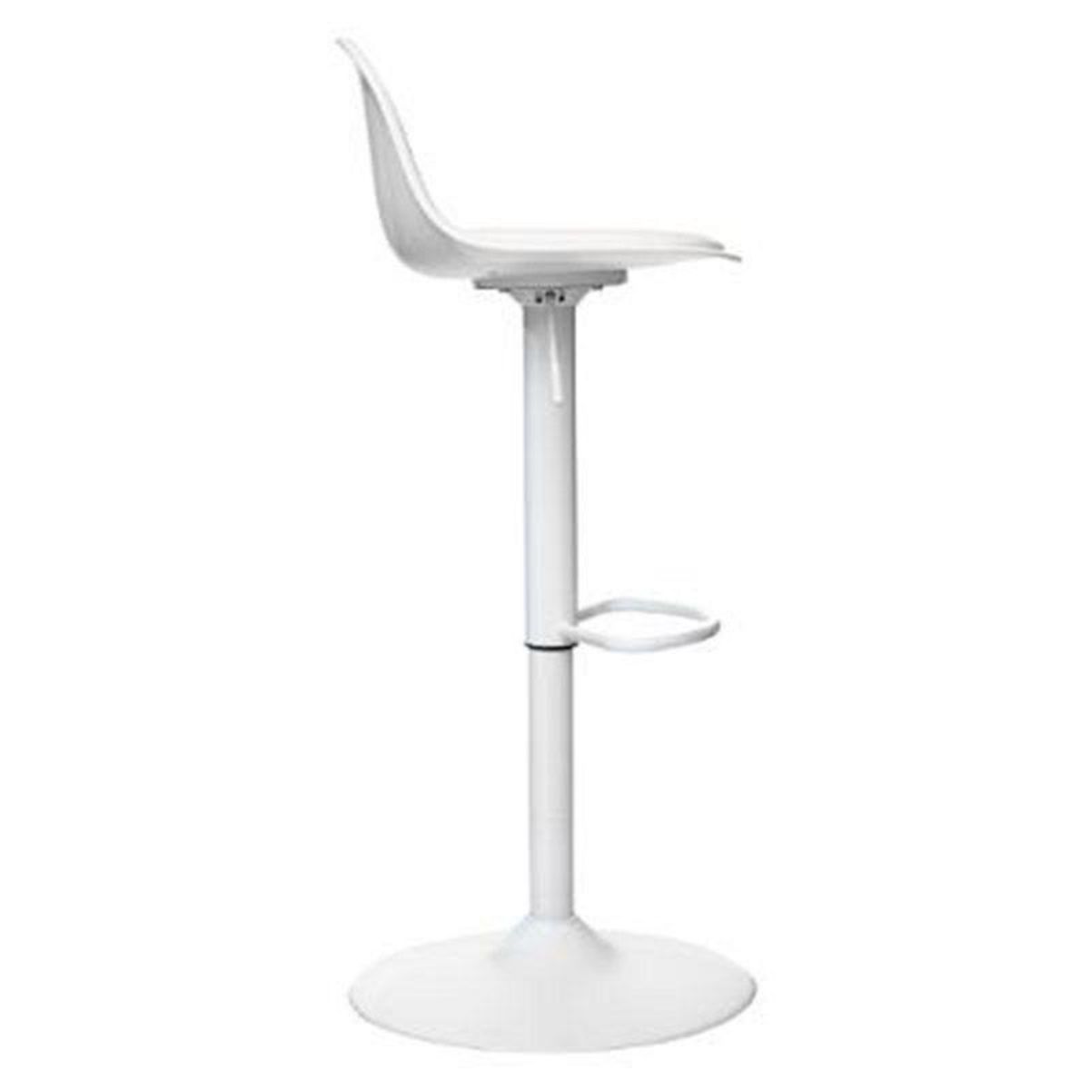  Lot de 2 Chaises de Bar Design  Aiko  103cm Blanc