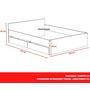 Voir la diapositive 5 : Lit avec rangements 140x190 cm, 2 tiroirs et tête de lit CAMA