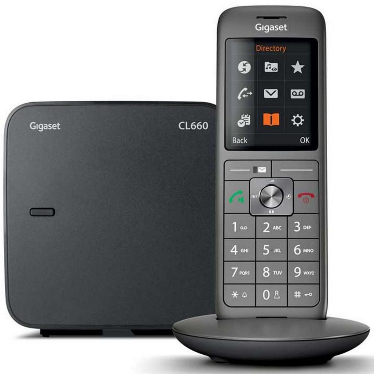 GIGASET Téléphone sans fil dect anthracite avec répondeur - gigacl660hx