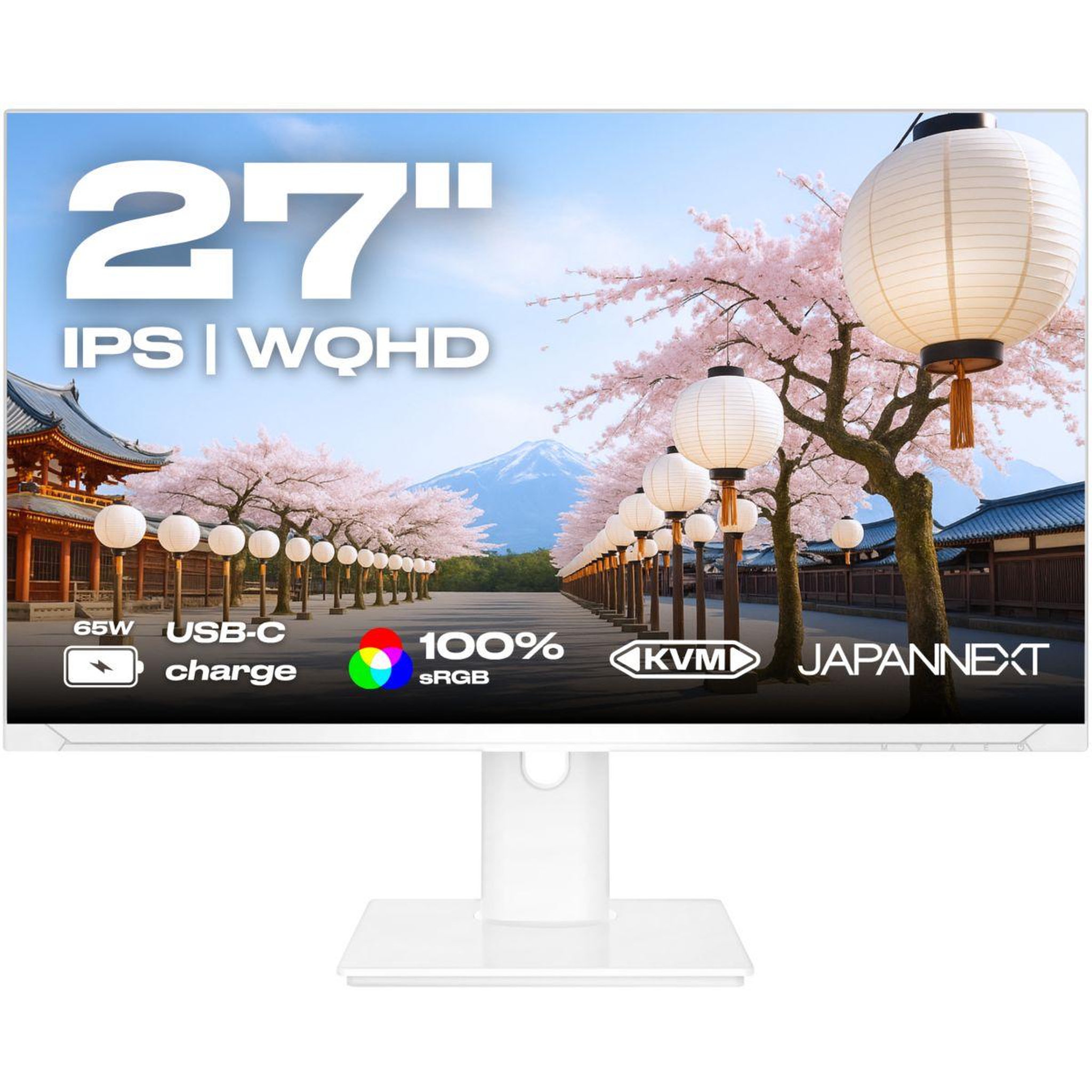 JAPANNEXT Ecran PC JN-I27QR-C65W-HSP 27'' IPS Blanc