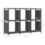 Voir la diapositive 6 : VIDAXL Etagere d'affichage 6 cubes Gris 103x30x72,5 cm Tissu