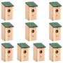 Voir la diapositive 1 : VIDAXL Nichoirs 10 pcs Bois de sapin massif 12x12x22 cm