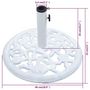 Voir la diapositive 6 : VIDAXL Socle de parasol Blanc 12 kg 48 cm Fonte