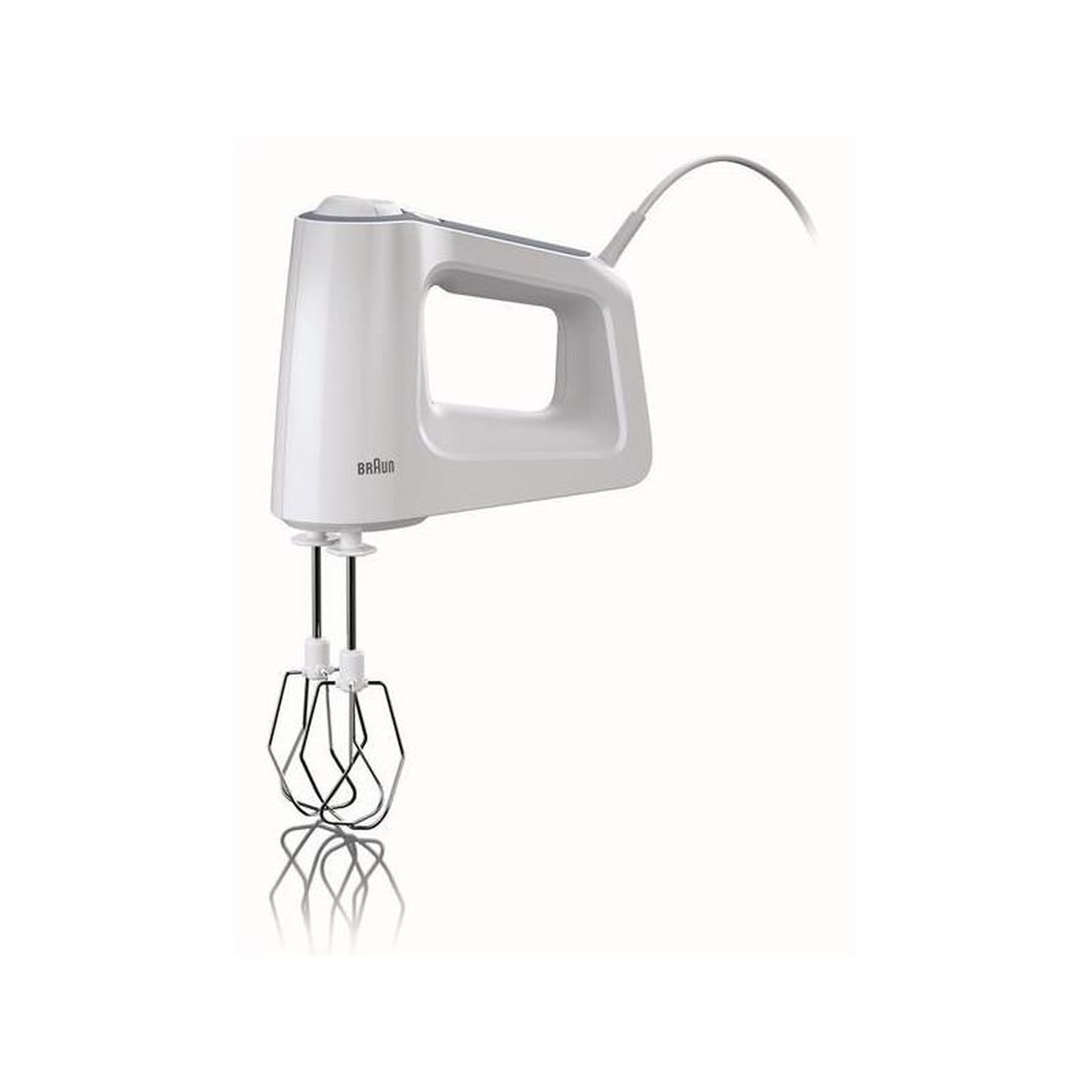 Voir la diapositive 2 : BRAUN BATTEUR FOUET INOX PETRIN PIED PLASTIQUE 500W 5VIT   BRAUN - HM3135WH