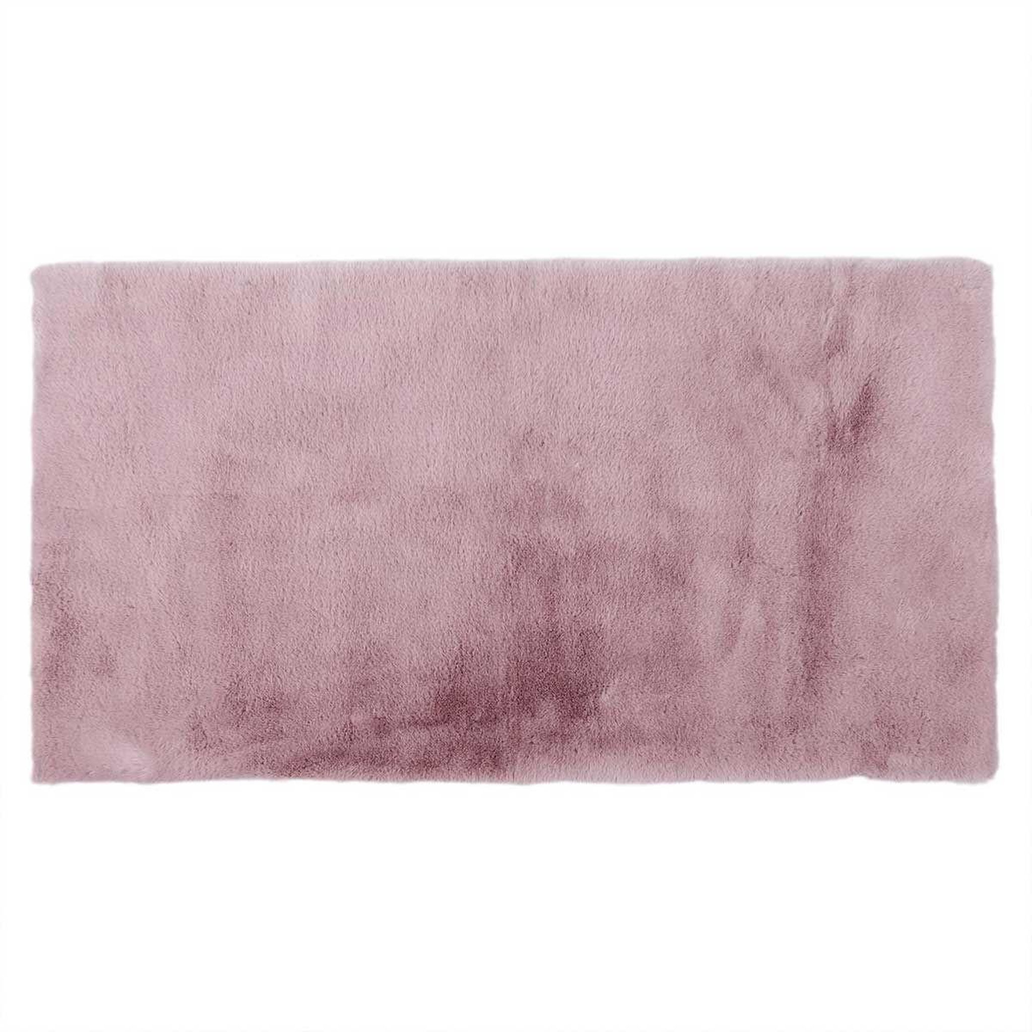 Voir la diapositive 1 : The Home Deco Factory Tapis imitation fourrure  fin  60x110cm rose
