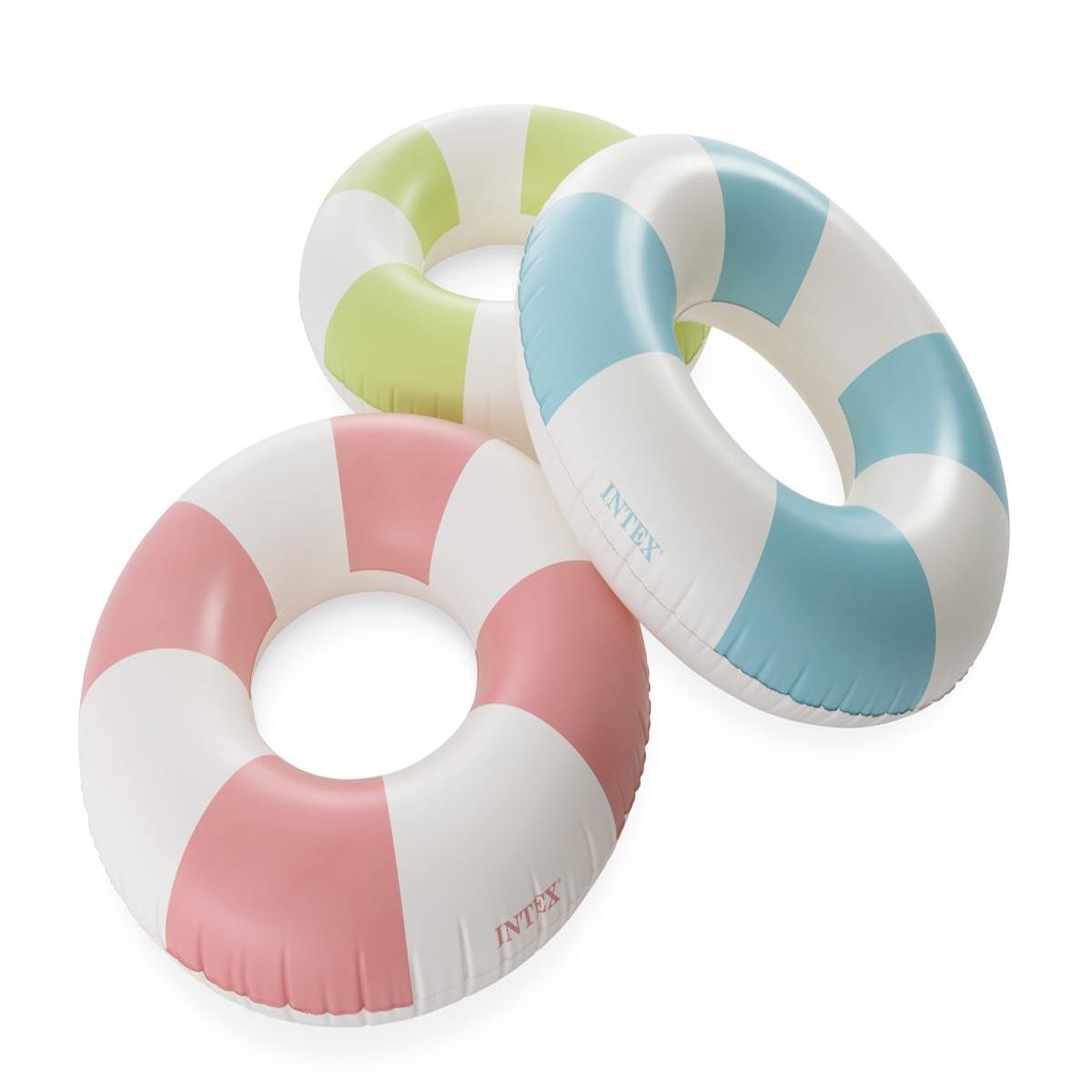 Voir la diapositive 3 : INTEX Bouée gonflable frenchy bleu - intex