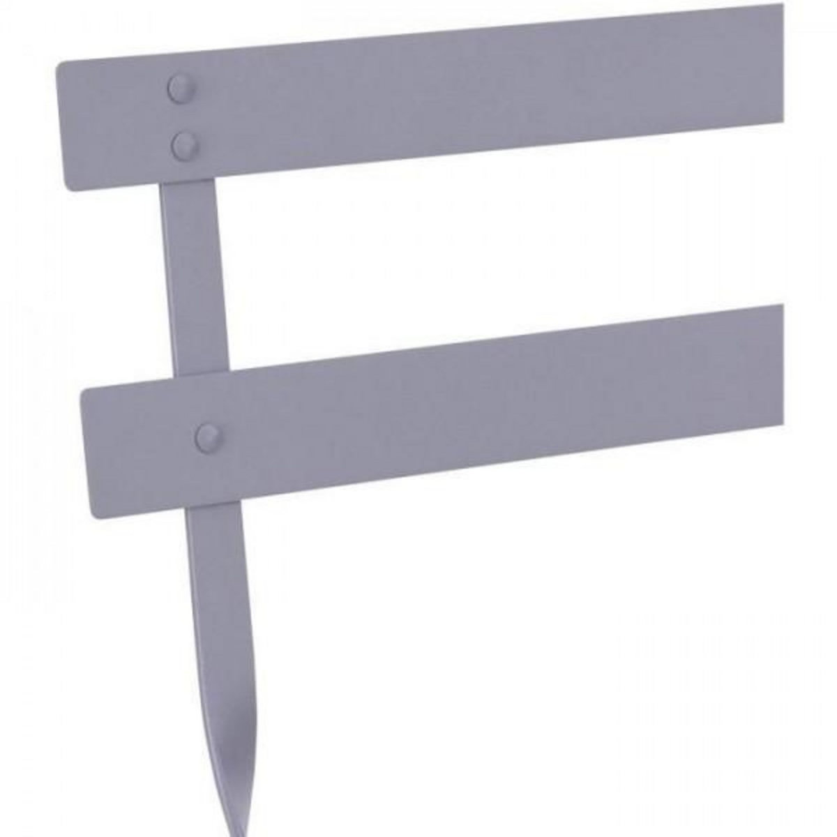 MARKET24 Set bistrot - Ensemble repas de jardin - Table pliante Diam.60 cm + 2 chaises - Acier thermolaqué - Gris