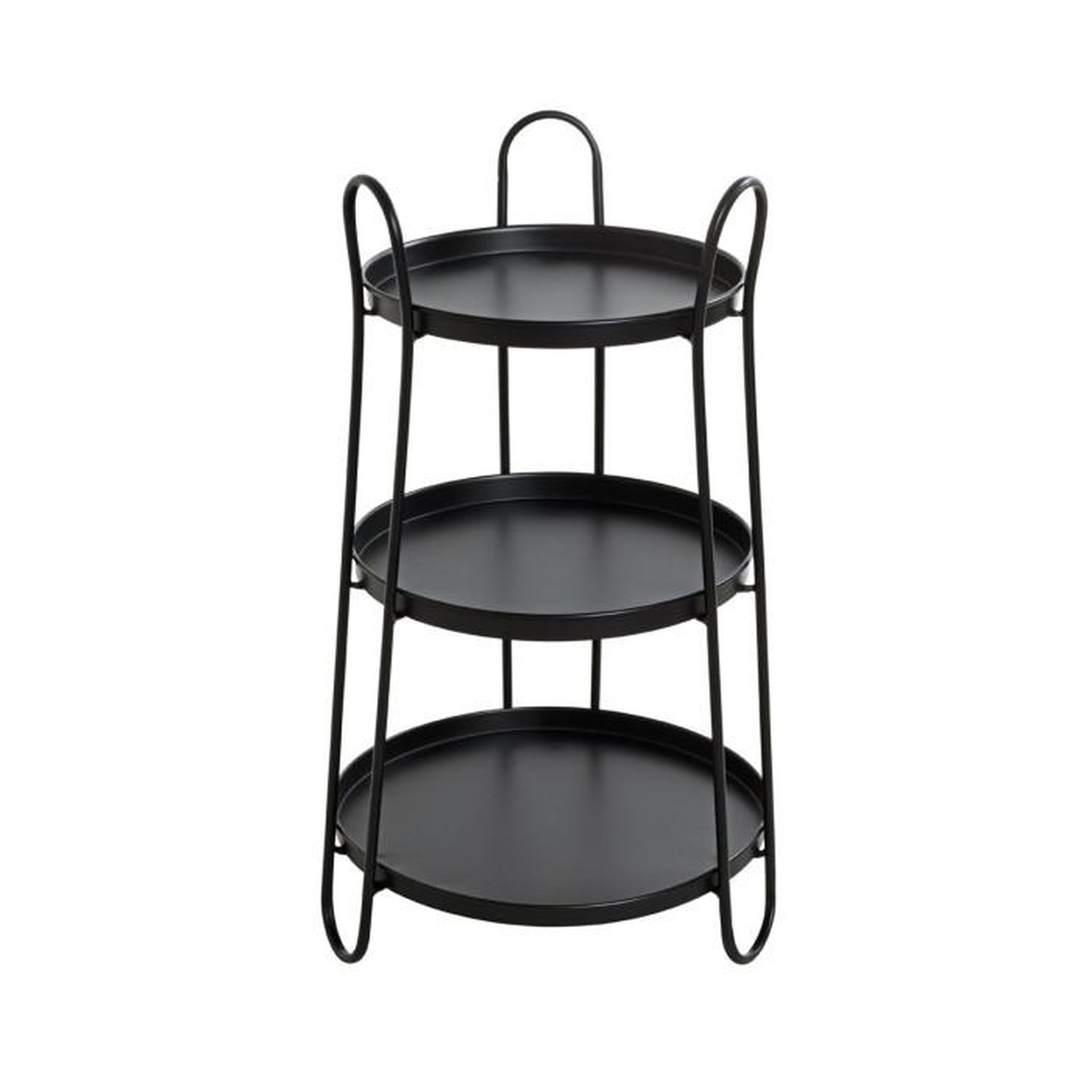 Voir la diapositive 2 : Paris Prix Table d'Appoint 3 Niveaux Déco  Regina  72cm Noir