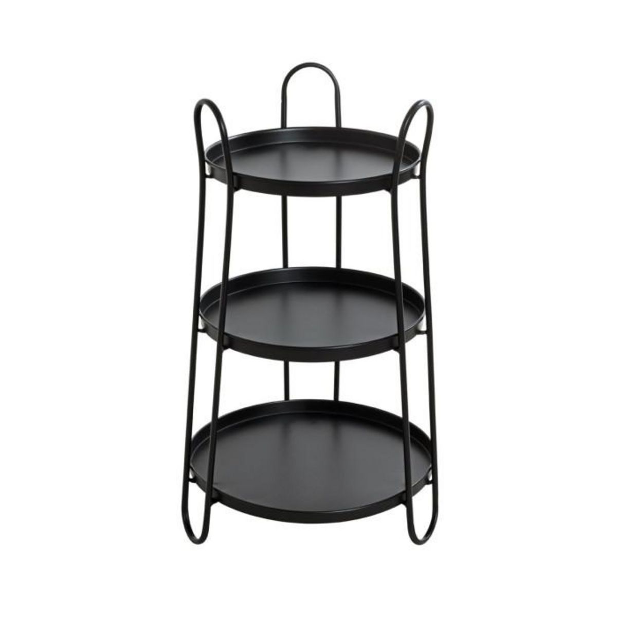 Paris Prix Table d'Appoint 3 Niveaux Déco  Regina  72cm Noir
