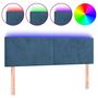 Voir la diapositive 2 : VIDAXL Tete de lit a LED Bleu fonce 144x5x78/88 cm Velours