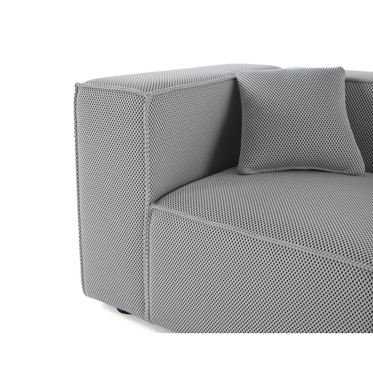 LISA DESIGN Arty - module d'assise gauche - en tissu mailles 3d