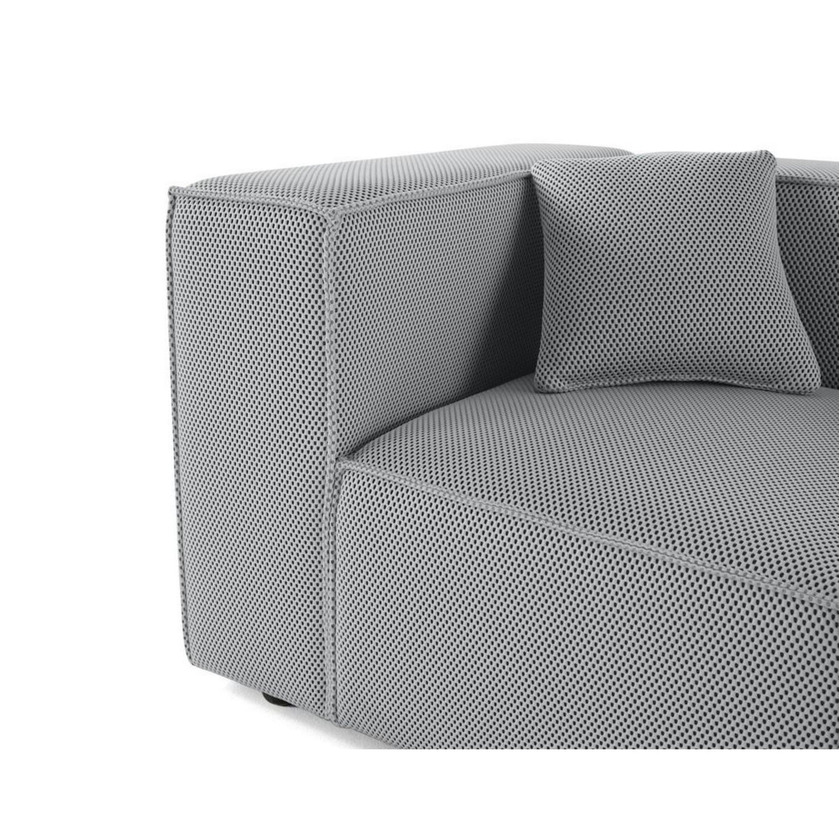 LISA DESIGN Arty - module d'assise gauche - en tissu mailles 3d