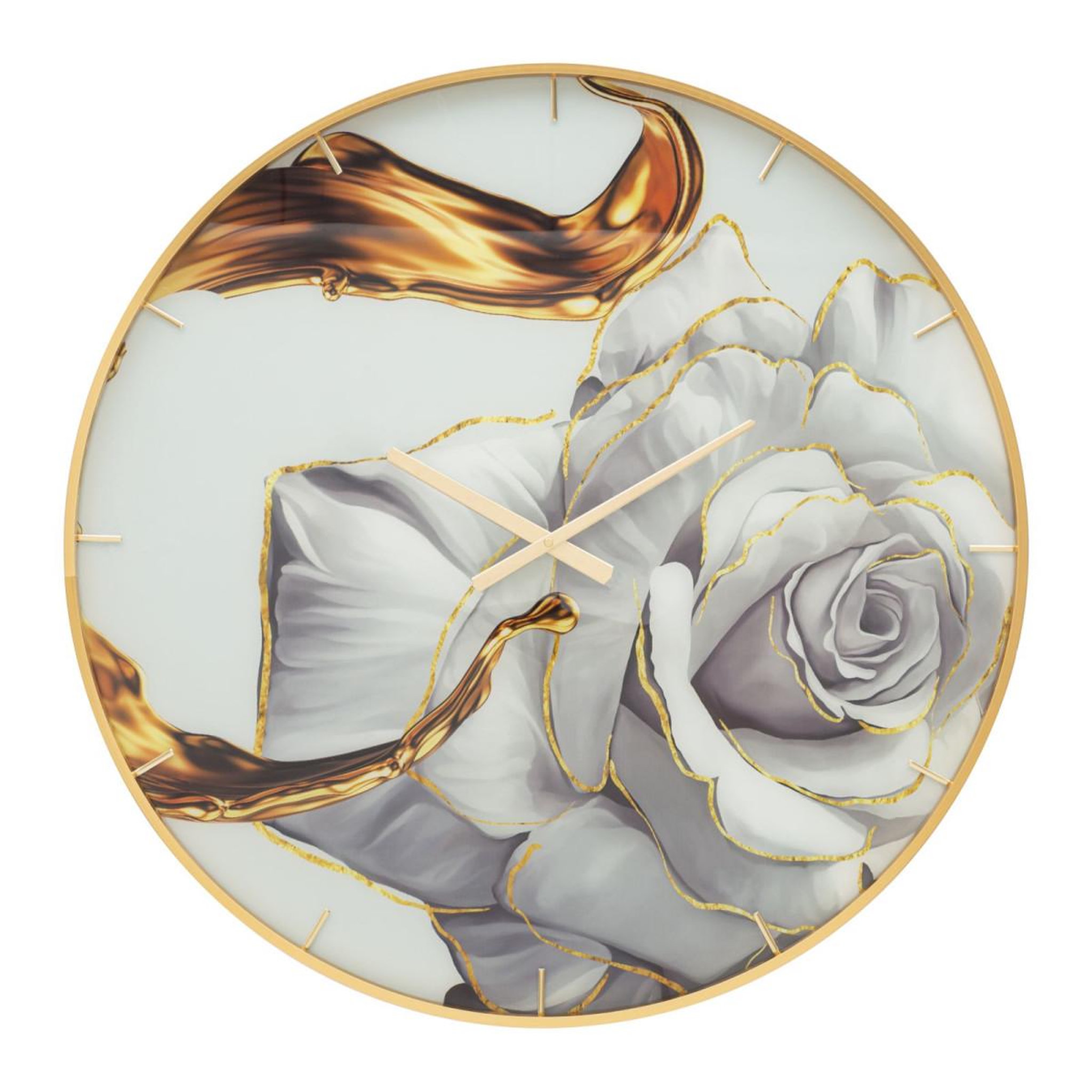 Paris Prix Horloge murale en verre  rose  80cm multicolore