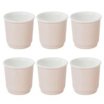 SECRET DE GOURMET Lot de 6 Tasses à Café  Nature  9cl Rose