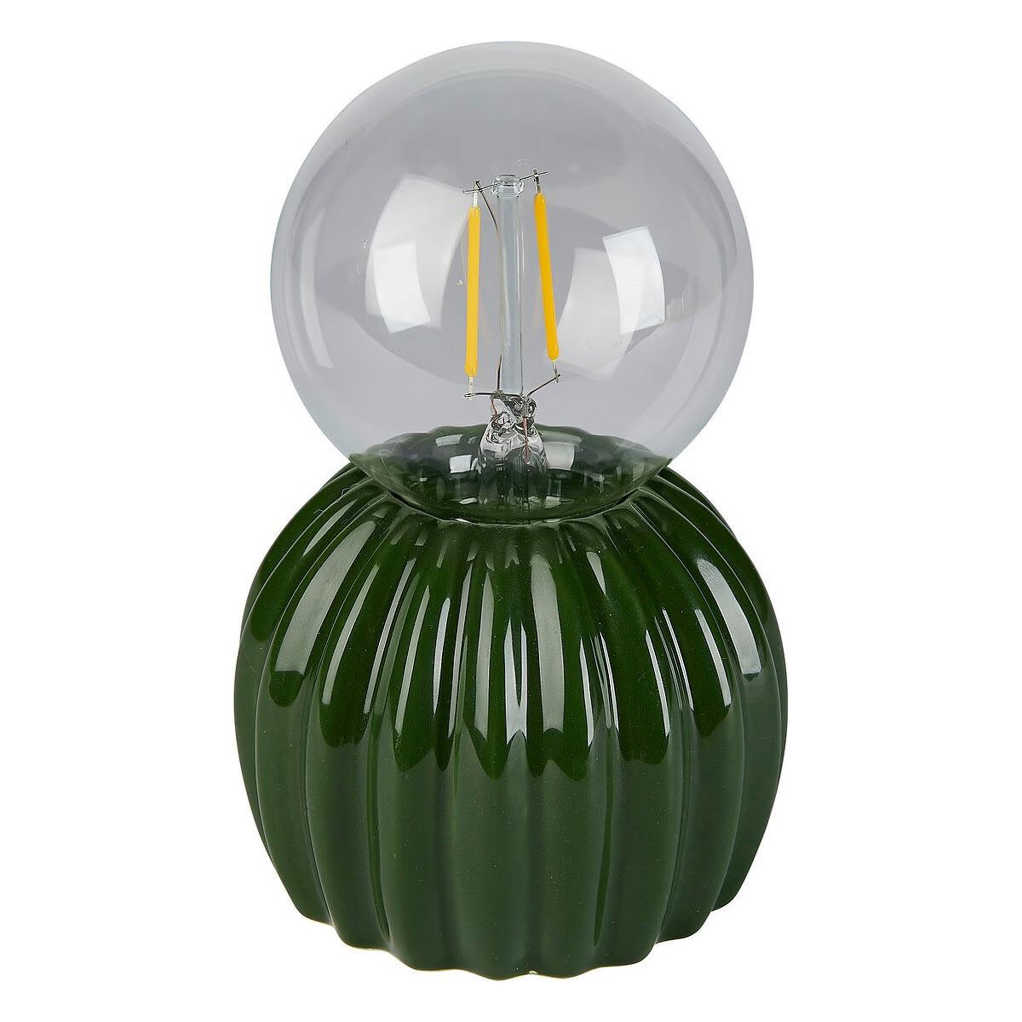 ATMOSPHERA Lampe à poser led en céramique  cactos  15cm vert