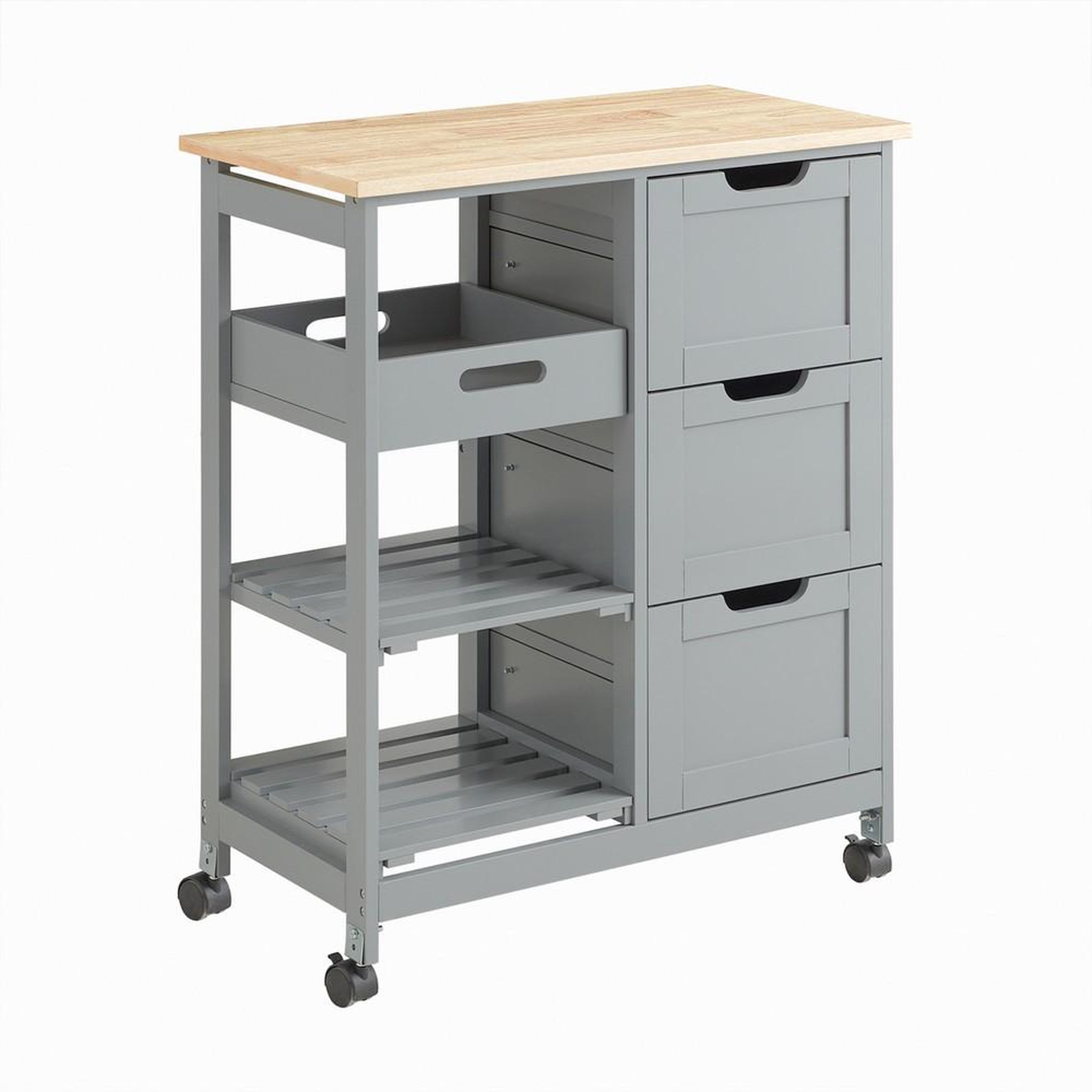 SOBUY SoBuy - Chariot De Cuisine à trois tiroirs - Moderne - FKW79. Coloris disponibles : Noir, Gris, Blanc