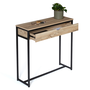 Voir la diapositive 4 : ID MARKET Console 1 tiroir DETROIT design industriel
