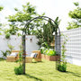 Voir la diapositive 4 : OUTSUNNY Arche de jardin arche à rosiers style fer forgé dim. 150L x 40l x 223H cm métal époxy noir