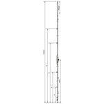 FERCO Crémone d oscillo battant F7.5 sans rampe L 1940mm côte D 980mm FERCO G 22153 00 0 1