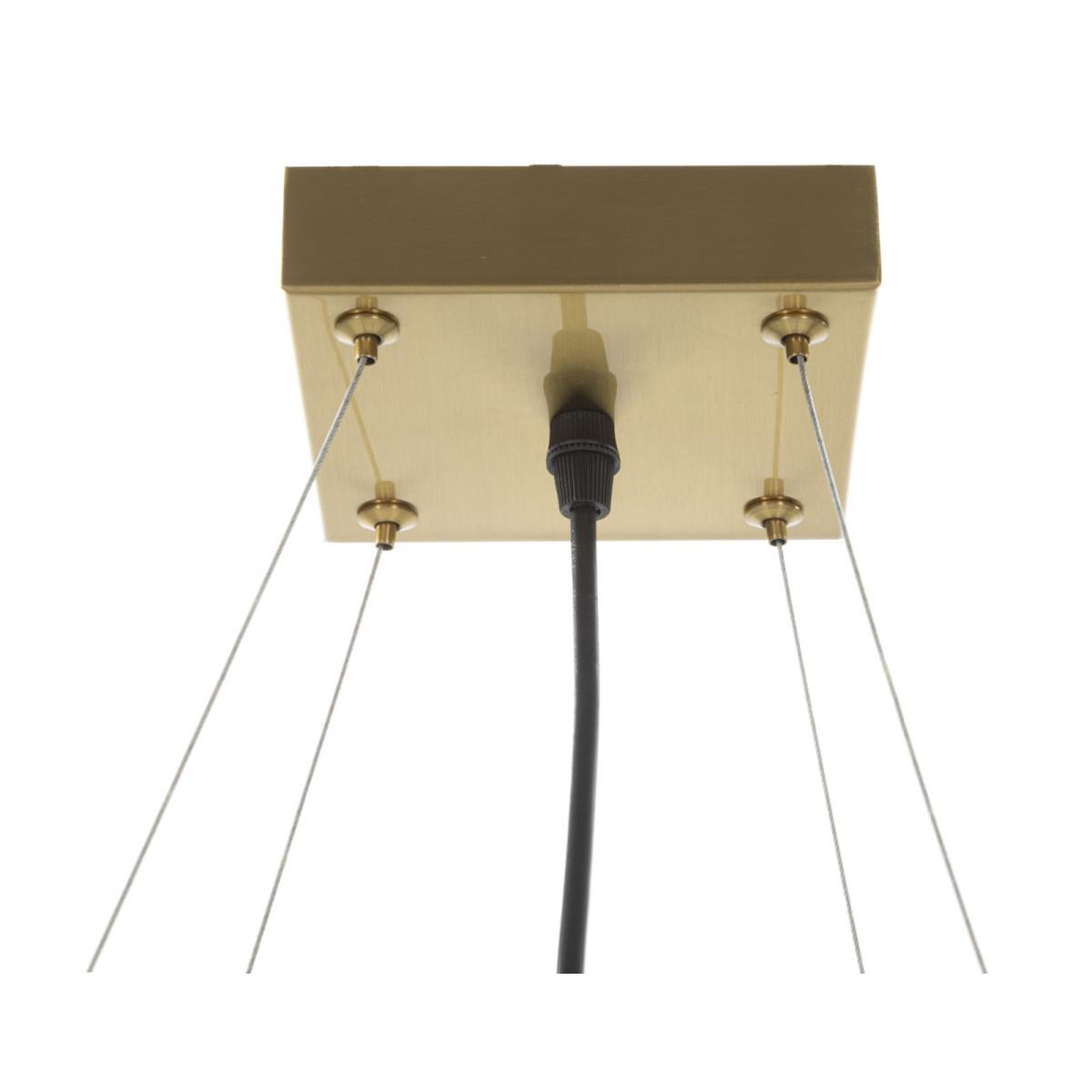 Voir la diapositive 3 : Paris Prix Lampe suspension en verre  japan  45cm blanc & or
