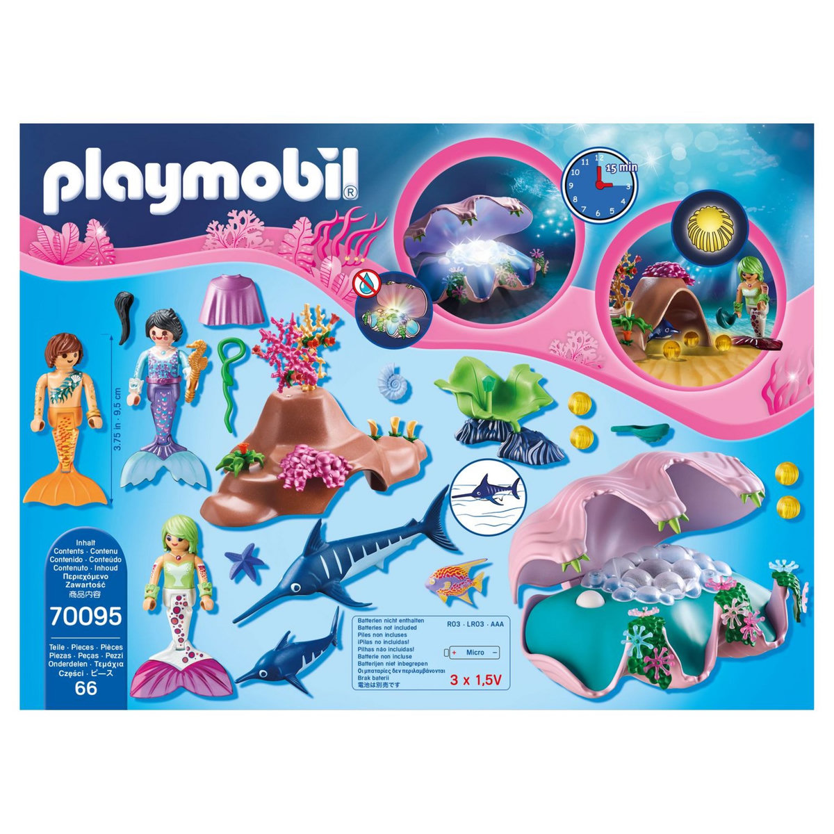 PLAYMOBIL 70095 - Magic - Coquillage lumineux avec sirènes
