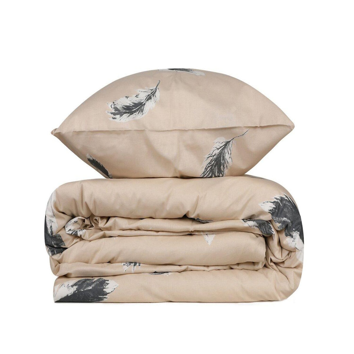 Home collection Parure housse de couette avec taie(s) 100 % coton Feather